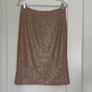 Kate Spade Sequin Pencil Skirt in Tan